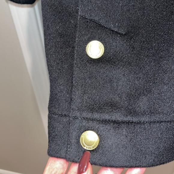 BURBERRY Brit “Blackwell' Wool Duffle Toggle Coat with hood Black size 6 - Picture 13 of 15